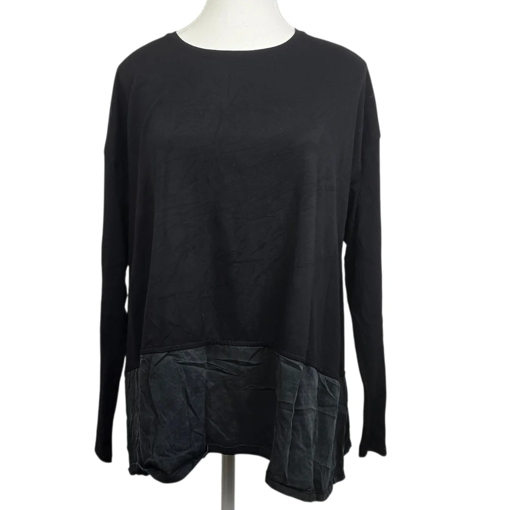 Lululemon Athletica Ease Of Mind Black Long Sleeve Shirt | Mixed Media - Picture 1 of 5